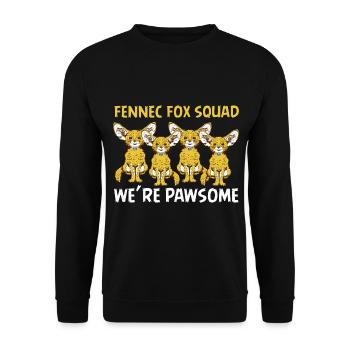 Fennec Fox Squad Pawsome Propriétaire de Fennec Foxes - Sweat-shirt Unisexe - noir - Devant - Alina (178cm) & Michal (187cm)