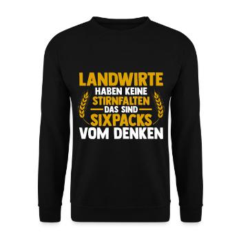 Landwirtschaft Bauer Landwirt - Unisex Pullover - Schwarz - Vorne - Alina (178cm) & Michal (187cm)
