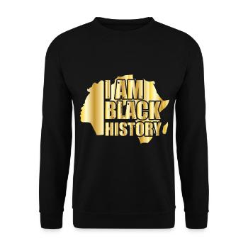 Black History Month Black History - Unisex Sweatshirt - black - Front - Alina (178cm) & Michal (187cm)