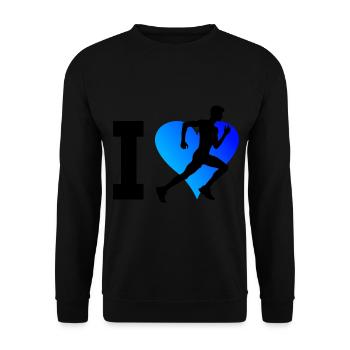 Jogging Jogging Running Fitness Women Running - Unisex Sweatshirt - black - Front - Alina (178cm) & Michal (187cm)