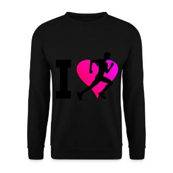 Jogging Femme Jogging Fitness Running Homme - Sweat-shirt Unisexe - noir - Devant - Alina (178cm) & Michal (187cm)