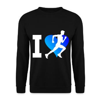 Jogging Running Race Women's Fitness Cross Country R - Unisex Sweatshirt - black - Front - Alina (178cm) & Michal (187cm)