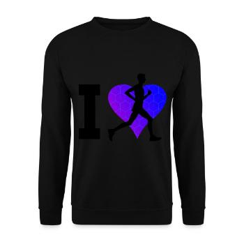 Course Hommes Femmes Jogging Jogging Course à pied - Sweat-shirt Unisexe - noir - Devant - Alina (178cm) & Michal (187cm)
