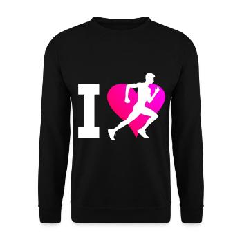 Femme Course Course Course Running Jogging Homme - Sweat-shirt Unisexe - noir - Devant - Alina (178cm) & Michal (187cm)