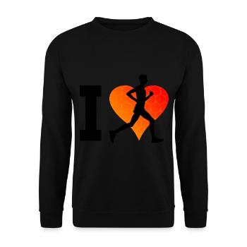 Jogging de course à pied pour hommes Jogging de fitness pour femmes - Sweat-shirt Unisexe - noir - Devant - Alina (178cm) & Michal (187cm)