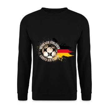 Si nous perdons, c’est à l’arbitre – le football - Sweat-shirt Unisexe - noir - Devant - Alina (178cm) & Michal (187cm)