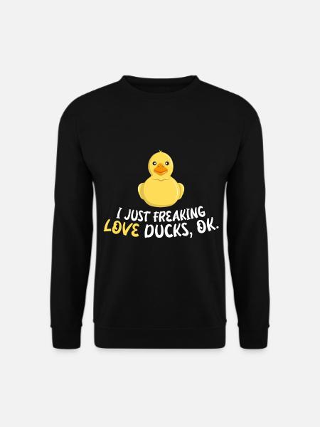 Ich mag halt einfach Enten, okay? - Unisex Pullover - Schwarz