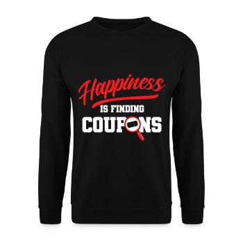 Coupon Shopper Discount Couponer Discount Sale - Unisex Sweatshirt - black - Front - Alina (178cm) & Michal (187cm)