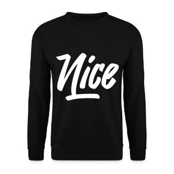 NICE - Unisex Sweatshirt - black - Front - Alina (178cm) & Michal (187cm)