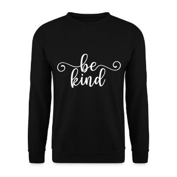 Be Kind - Unisex Pullover - Schwarz - Vorne - Alina (178cm) & Michal (187cm)