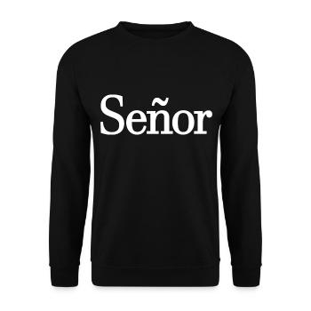 Señor Engagement Groom To Be Wedding Party - Unisex Sweatshirt - black - Front - Alina (178cm) & Michal (187cm)