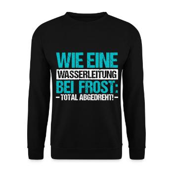 Bei Frost total abgedreht - Unisex Pullover - Schwarz - Vorne - Alina (178cm) & Michal (187cm)