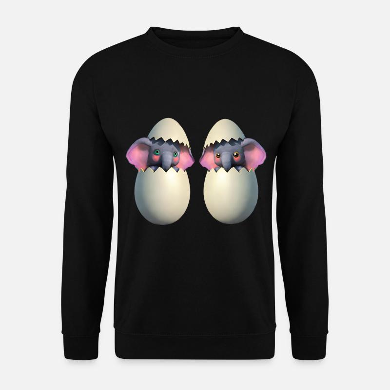 Baby elephant hatch - Unisex Sweatshirt - black