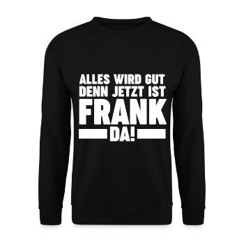 Frank - Unisex Pullover - Schwarz - Vorne - Alina (178cm) & Michal (187cm)