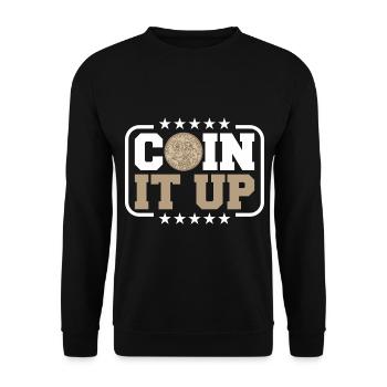 Coin Collector Numismatics Coin Collecting Coin Collection - Unisex Sweatshirt - black - Front - Alina (178cm) & Michal (187cm)
