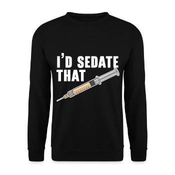 I would numb this nurse anesthesia - Unisex Sweatshirt - black - Front - Alina (178cm) & Michal (187cm)