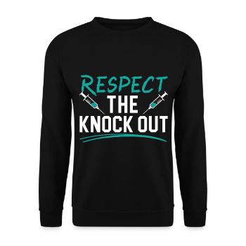 Respect the knockout nurse anesthesia anesthesia - Unisex Sweatshirt - black - Front - Alina (178cm) & Michal (187cm)