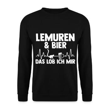Lemur - Unisex Pullover - Schwarz - Vorne - Alina (178cm) & Michal (187cm)
