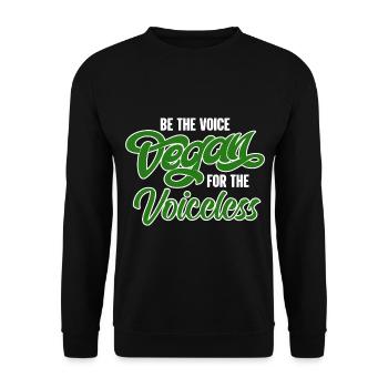 Véganisme végétalien - Sweat-shirt Unisexe - noir - Devant - Alina (178cm) & Michal (187cm)