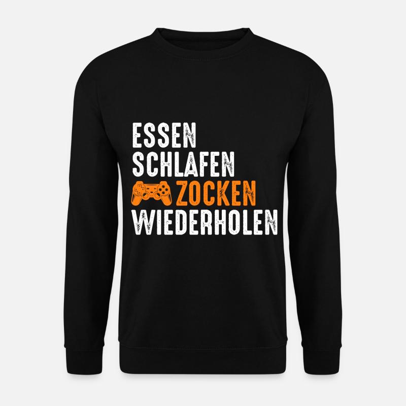 Zocker Zocken Gamer - Unisex Pullover - Schwarz