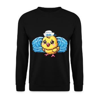 Marin Marin Poussin Marin Maritime - Sweat-shirt Unisexe - noir - Devant - Alina (178cm) & Michal (187cm)