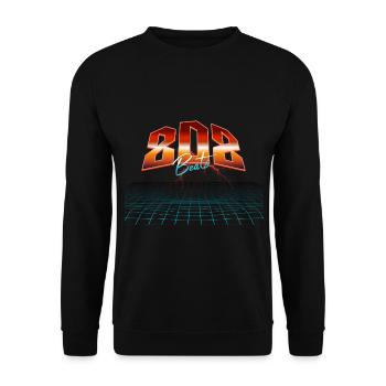 808 Synthesizer Analog Drum Machine - Unisex Sweatshirt - black - Front - Alina (178cm) & Michal (187cm)