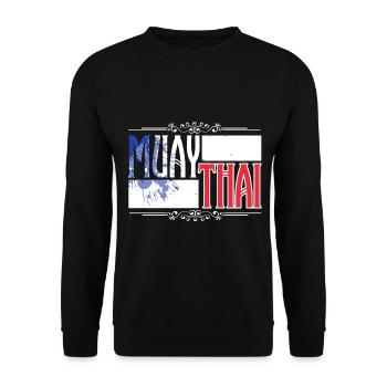 Muay Thai France - Unisex Sweatshirt - black - Front - Alina (178cm) & Michal (187cm)