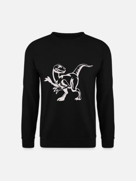 Raptor dinosaur dino gift - Unisex Sweatshirt - black