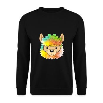 Alpaka - Unisex Pullover - Schwarz - Vorne - Alina (178cm) & Michal (187cm)