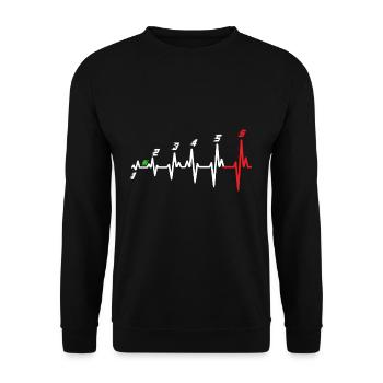 motorcycle - Unisex Sweatshirt - black - Front - Alina (178cm) & Michal (187cm)