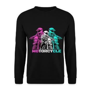 Motorcycle Lifestyle / Motorcycle / Motorcycles biker - Unisex Sweatshirt - black - Front - Alina (178cm) & Michal (187cm)