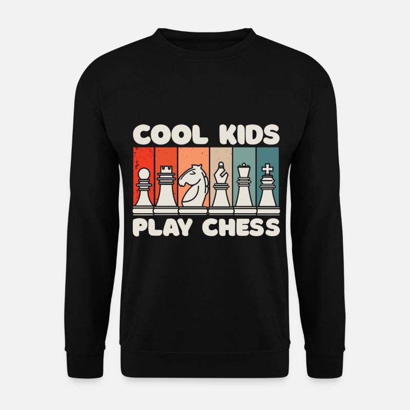 schachbrett schachspieler schachbrett Schach - Unisex Pullover - Schwarz