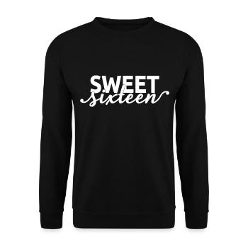 Sweet Sixteen Mignon cadeau de 16 ans - Sweat-shirt Unisexe - noir - Devant - Alina (178cm) & Michal (187cm)