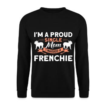 Frenchie Bulldog French Bulldog Gift - Unisex Sweatshirt - black - Front - Alina (178cm) & Michal (187cm)