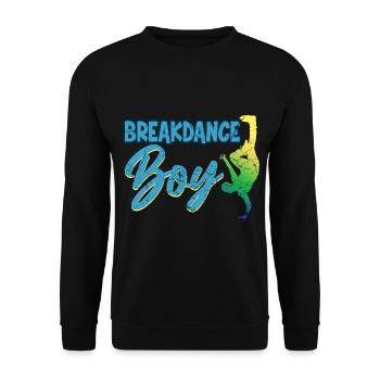 Breakdance Boy Kids Breaker Dancers - Unisex Sweatshirt - black - Front - Alina (178cm) & Michal (187cm)