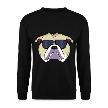 Colorbulls Conti Bulldoggen Continental Bulldogs - Unisex Pullover - Schwarz - Vorne - Alina (178cm) & Michal (187cm)