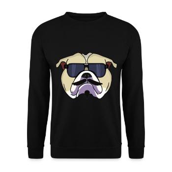 Colorbulls Conti Bulldoggen Continental Bulldogs - Unisex Pullover - Schwarz - Vorne - Alina (178cm) & Michal (187cm)