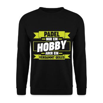 Tennis Padelspieler Padel - Unisex Pullover - Schwarz - Vorne - Alina (178cm) & Michal (187cm)