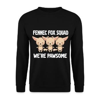 Fennec Fox Squad Pawsome Fennec Foxes Propriétaire - Sweat-shirt Unisexe - noir - Devant - Alina (178cm) & Michal (187cm)