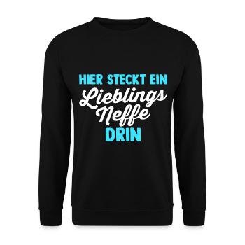 Neffe - Unisex Pullover - Schwarz - Vorne - Alina (178cm) & Michal (187cm)