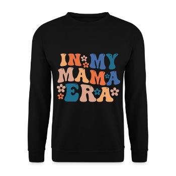 In My Mommy's Era Baby Announcement - Unisex Sweatshirt - black - Front - Alina (178cm) & Michal (187cm)