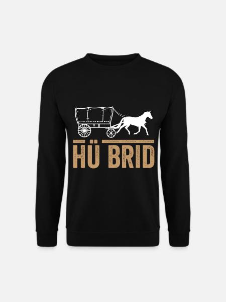 Hü Brid Pferd - Unisex Pullover - Schwarz