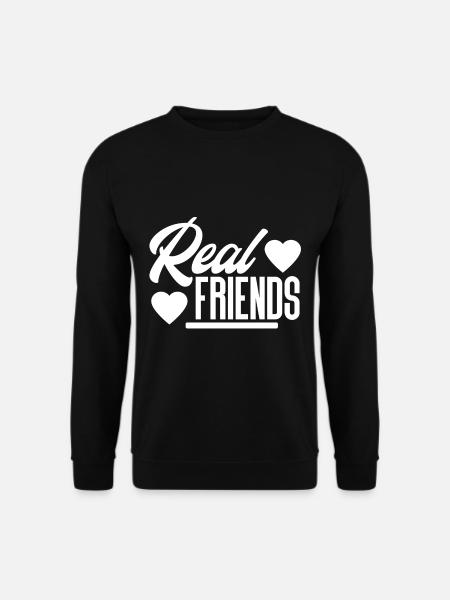 Real Friends Freundschaft Freunde - Unisex Sweatshirt - black