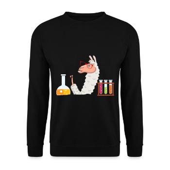 Alpaka Lehrer - Unisex Pullover - Schwarz - Vorne - Alina (178cm) & Michal (187cm)