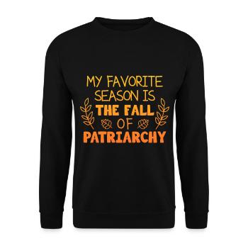 My Favorite Season Is The Fall Of Patriarchy Femin - Sweat-shirt Unisexe - noir - Devant - Alina (178cm) & Michal (187cm)