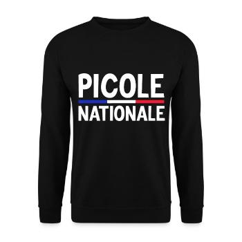 Picole Nationale Cadeau Humour Personnalisé - Sweat-shirt Unisexe - noir - Devant - Alina (178cm) & Michal (187cm)