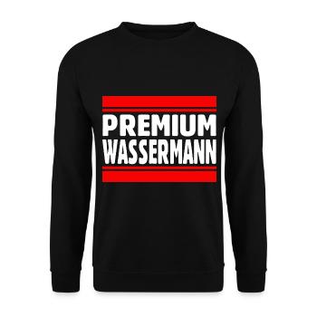 Sternzeichen Wassermann - Unisex Pullover - Schwarz - Vorne - Alina (178cm) & Michal (187cm)