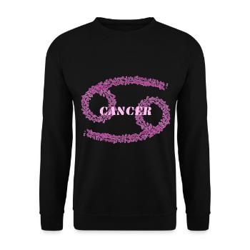 Cancer zodiac symbol, abstraction - Unisex Sweatshirt - black - Front - Alina (178cm) & Michal (187cm)