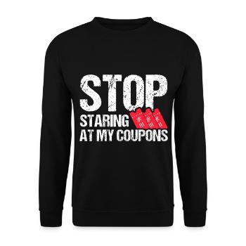 Coupon Shopper Discount Couponer Vente à prix réduit - Sweat-shirt Unisexe - noir - Devant - Alina (178cm) & Michal (187cm)