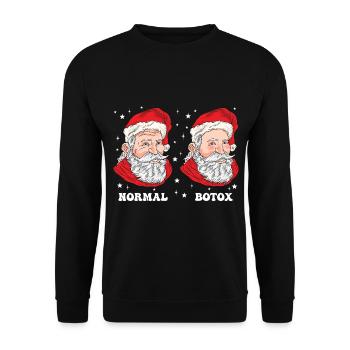 Hautarzt Botox Weihnachten - Unisex Pullover - Schwarz - Vorne - Alina (178cm) & Michal (187cm)